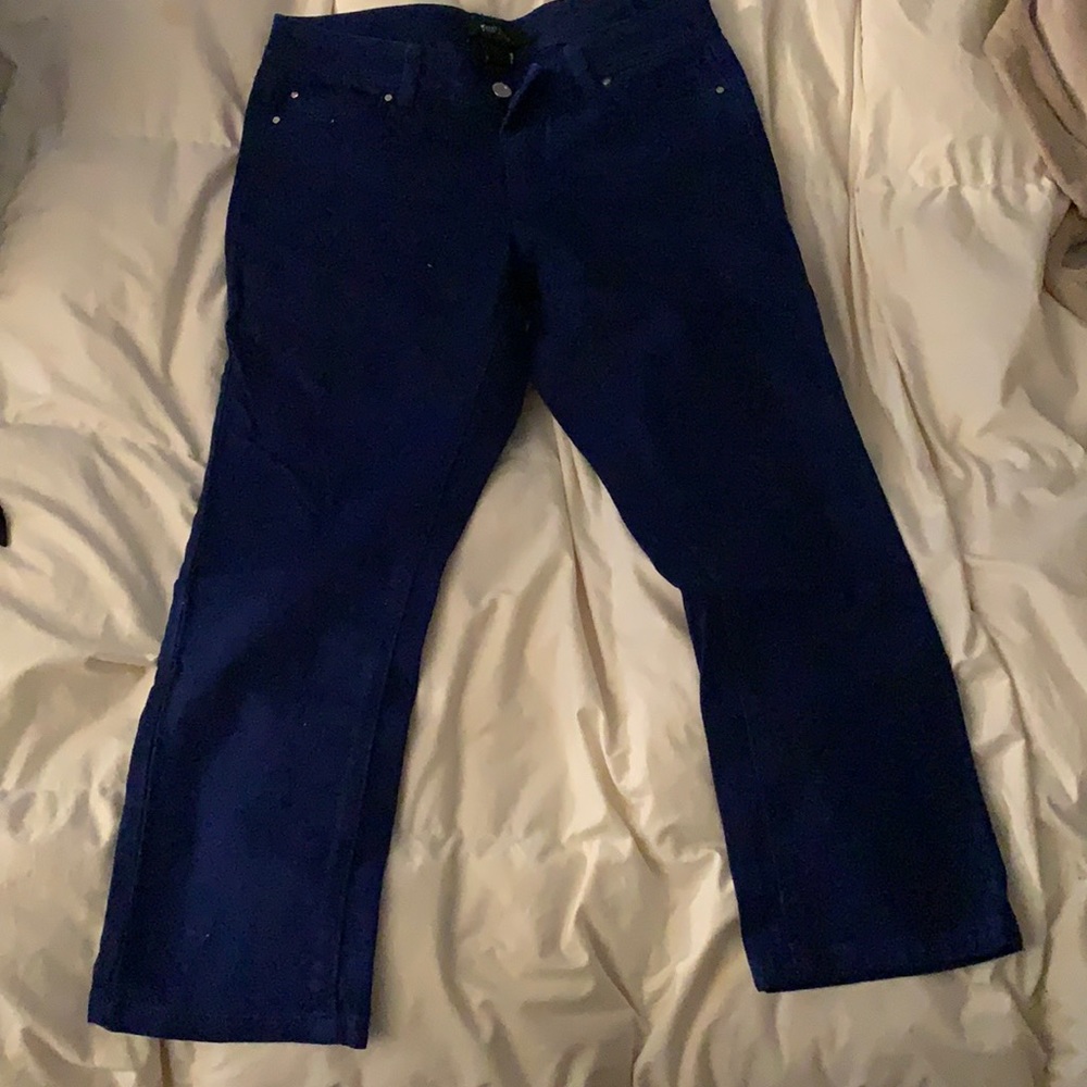 Royal blue, White House Black Market, size 2, denim pants